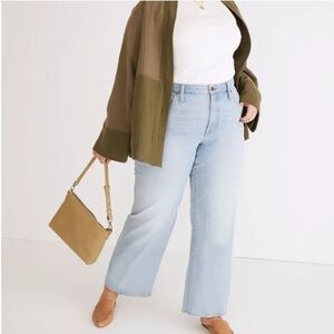 New Madewell The Perfect Vintage Wide-Leg Crop Jean in Edmunds Wash 16W Plus